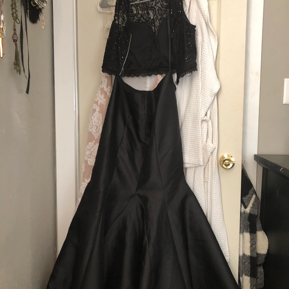 Black Two Piece Dress - Picture 2 of 3